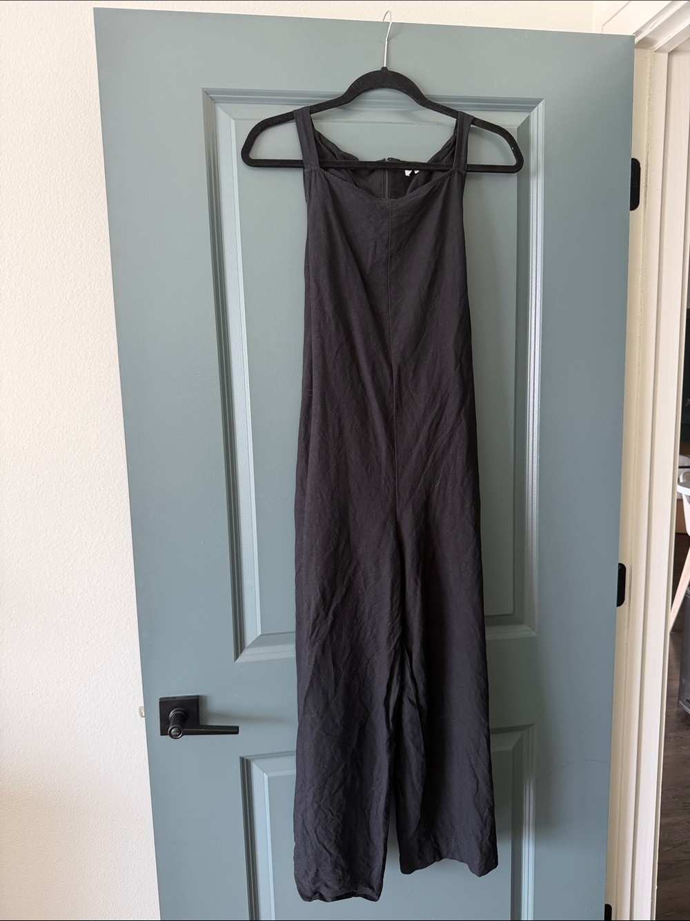 Uniqlo Black Sleeveless Wide-Leg Jumpsuit